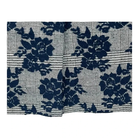 Halogen Floral Jacquard Tweed Pencil Skirt Navy & Gray Women Plus Size 18 - Picture 4 of 6